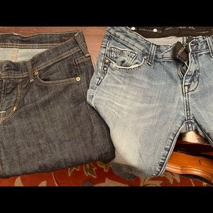 Two pair of jeans (7 For All Mankind and Express)